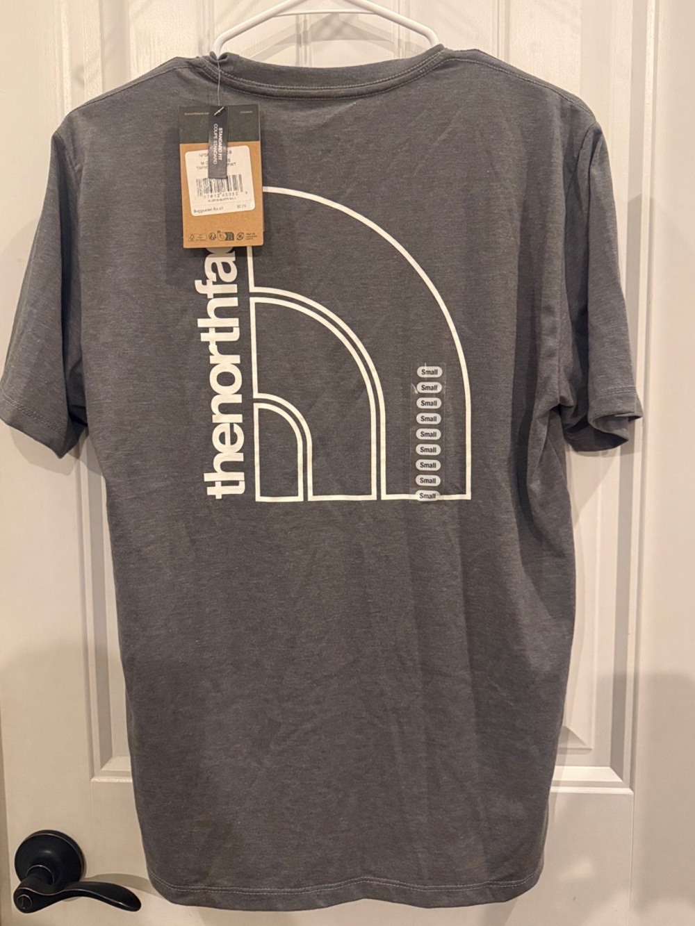 The North Face Men’s Small Outline Tee Gray Logo Graphic T-Shirt NWT